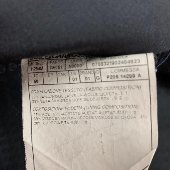 DOLCE & GABBANA Size 46 Black Wool Silk Buttoned Vest - Picture 4 of 5